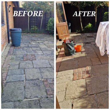 Before & After Rear Patio Clean